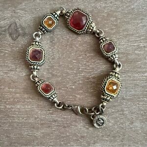 Napier Silver and Colorful Gemstone Bracelet